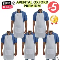 Kit 5 ou10 Avental Oxford Com Bolso Cozinha Garçom Restaurante Aventais Ajustavél Uniforme Pizzaria