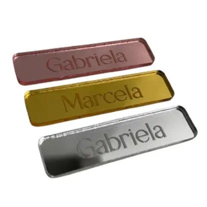 Placa Etiqueta Acrílica Personalizada 4x1 cm   com Nome Diferentes | Casamento, Convites, Lembrancinhas