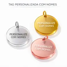 Tag Acrílica Personalizada com Nomes  2cm e 3cm | Casamento, Convites, Chaveiros e Identificação