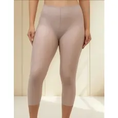 Calça Legging Modeladora Capri Segunda Pele Em Microfibra Bege e Preta Normal e Plus Size