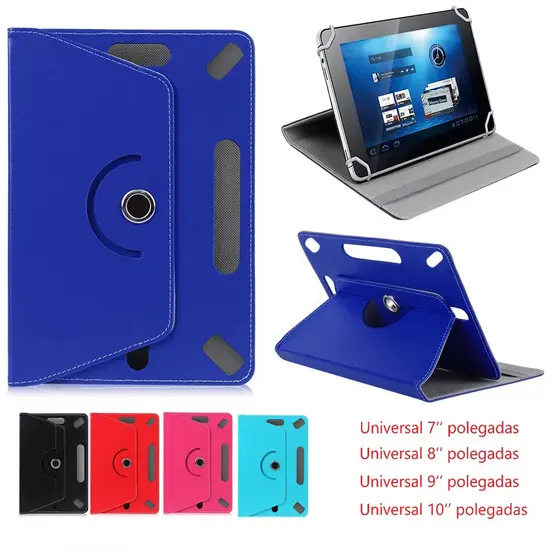 Capa carteira De Couro Sintético Com Flip Universal Para Tablet 360 Graus 9 e 10 Polegadas