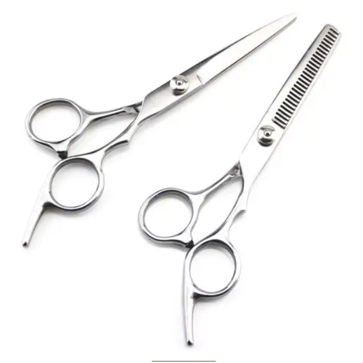 Tesoura para cortar cabelo fio a laser e desbastadora para barbeador e cabelereiro - salão