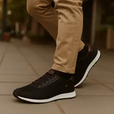 Sapatênis Masculino Preto Casual Social Sofisticado Design Sofisticado e Moderno