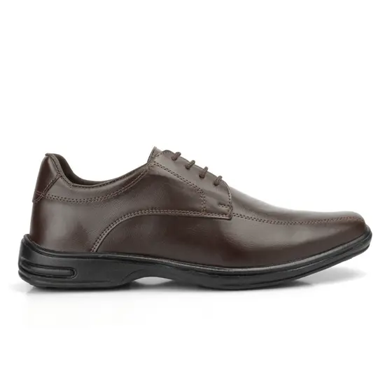 Sapato Masculino Café Casual  Confortável Solado Antiderrapante