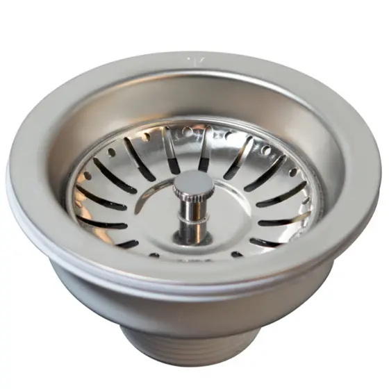 Válvula Americana Inox 3.1/2" Para Pia de Cozinha  Alta Qualidade premium com cesto escoamento