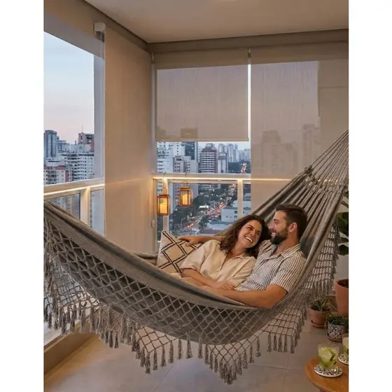 Rede De Dormir Descanso Balanço Casal Resistente