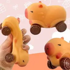 Brinquedo Anti-Stress Apertável Carro Capivara Macio para Alívio do Estresse - Squishy Macio E Puxa E Estica ansiedade