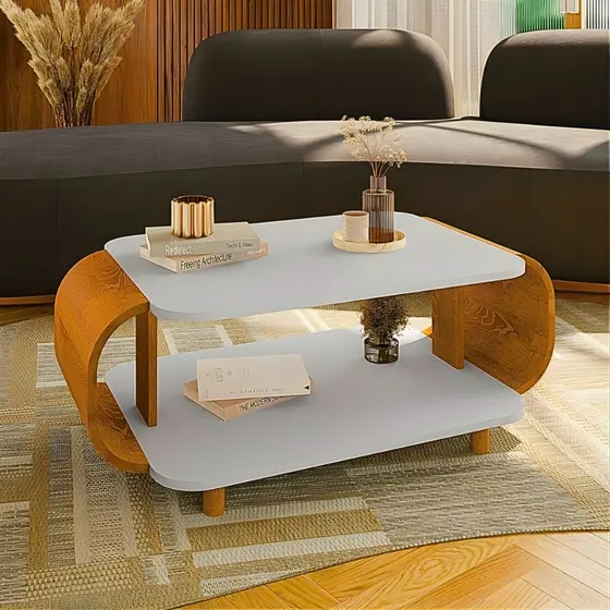 *PROMOÇÃO* Mesa de Centro Sala Floripa Moderna - Pés Madeira Maciça - Cores - *SUPER OFERTA*