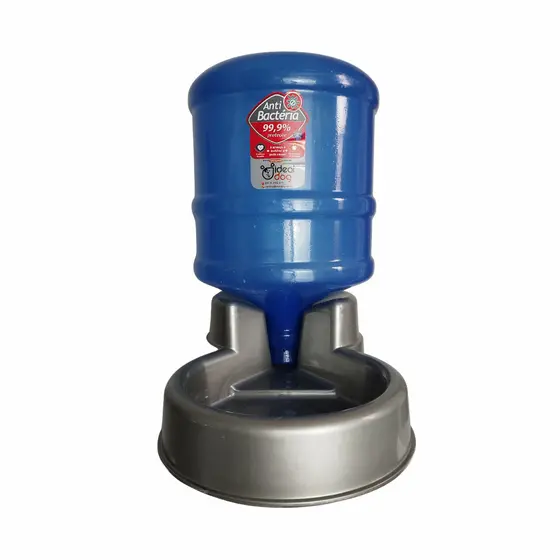 Bebedouro Automático Preto 10l Cães Grande Porte Ca-05 Prata