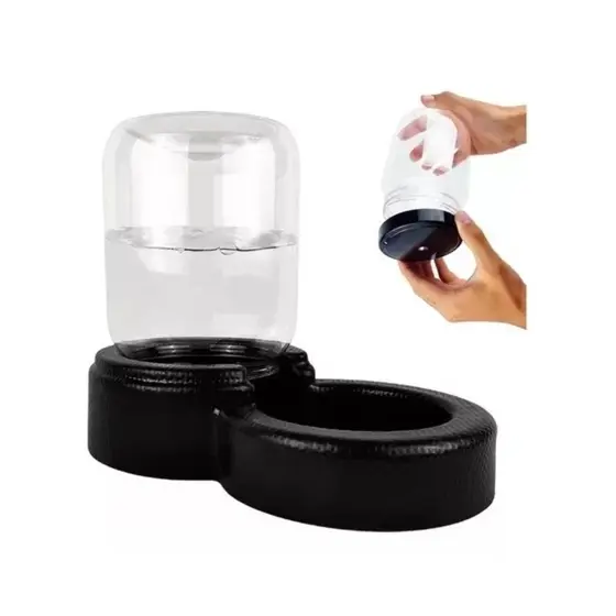 Bebedouro Automático Baby 1l Cães E Gatos Pequenos Ca-07 - Preto
