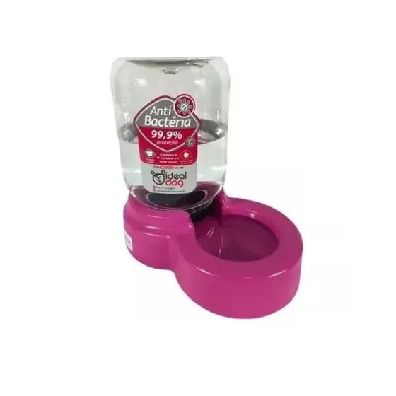Bebedouro Automático Rosa 3l Antibactéria Para Cães Ca-02r