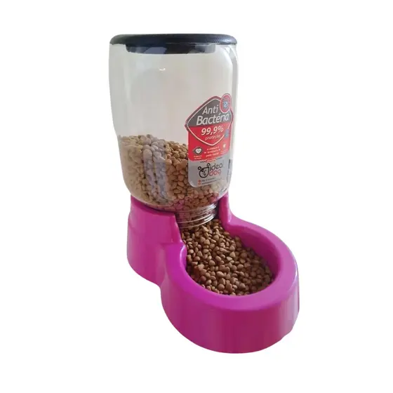 Comedouro Automático 1,5kg Antibactéria Para Cães Ca-03r