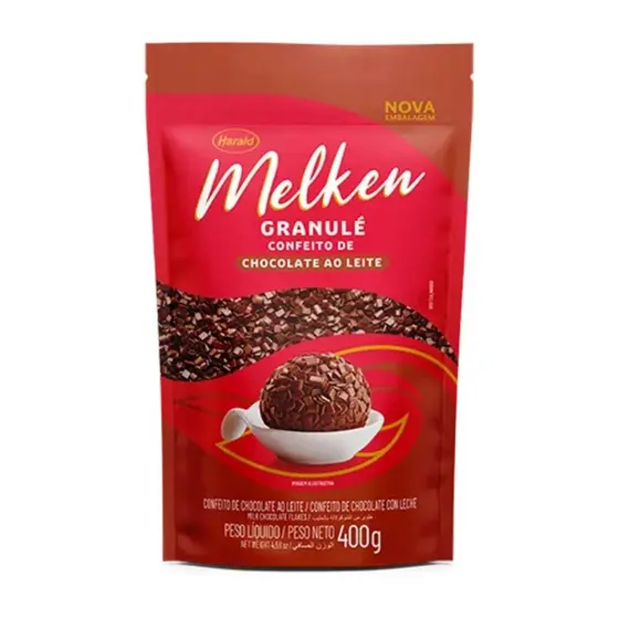 Chocolate Melken Granulé ao Leite 400g HARALD