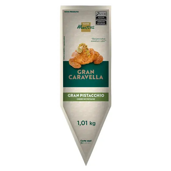 Bisnaga Creme Pistache Caravella Gran Pistacchio 1,01Kg Master Martini