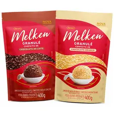 Kit Granulado Granulé Ao Leite + Branco Melken 400g Harald