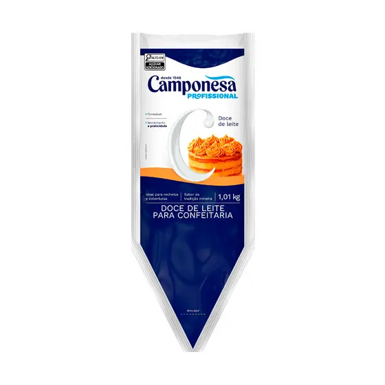 Doce de Leite Bisnaga 1,01Kg Camponesa Recheio e Cobertura