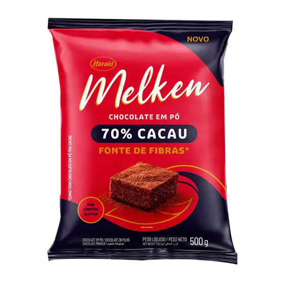 Chocolate Em Pó Melken 70% Cacau 500g Harald