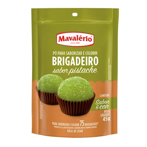 Saborizante em Pó Preparo Brigadeiro Pistache 45g Mavalério