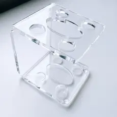 Porta Escova de Dente e Creme Dental Acrílico Transparente Organizador Banheiro