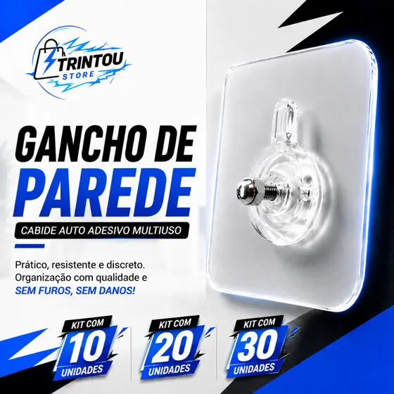 Kit 10/20/30 PÇS Gancho de Parede Adesivo Multiuso Para Pendurar Quadros Utensílios De Cozinha Banheiros Parafuso