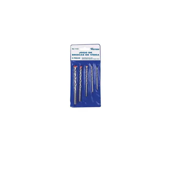 Kit 5 Brocas de Vídea 4 mm, 5 mm, 8 mm e 10 mm ( 50824 )