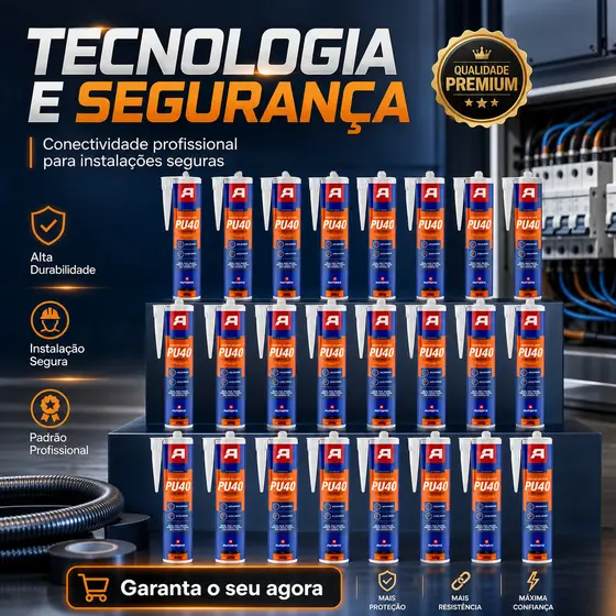 ADESIVO COLA POLIURETANO PU40 CINZA KIT 24 UNDS AUTOFIX