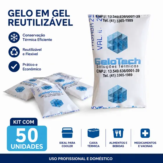 Bolsa gelo em gel artificial reutilizável flexível 15 ml 50 unidades placa gelox cooler transporte