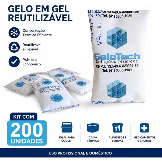 Gelo gel artificial reutilizável flexível 15 ml 200 un placa bolsa gelo gelox cooler transporte