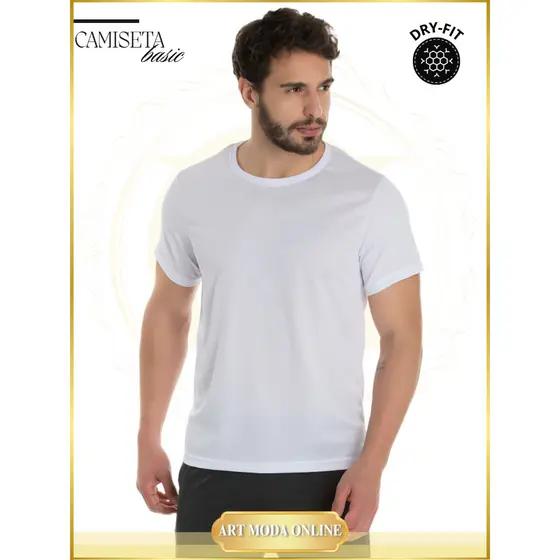 camiseta camisa Camiseta Masculina  Malha Dry Fit Camisa Proteção Básica Lisa Academia Treino Confort