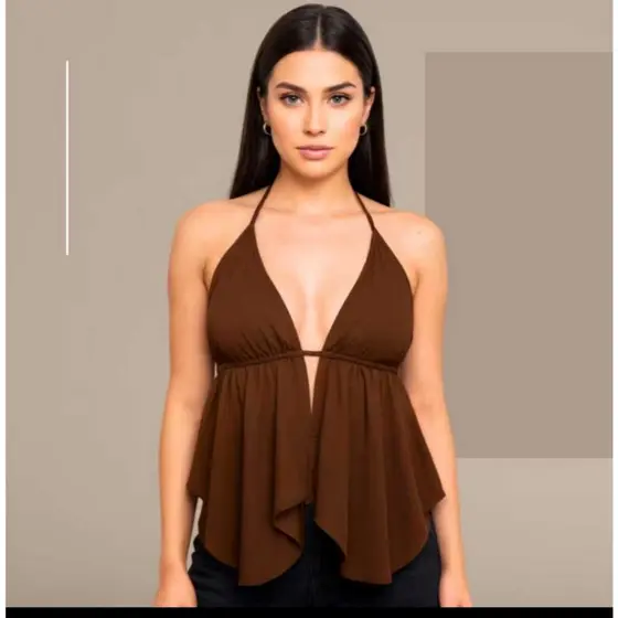 Blusa Lenço Suplex Feminina – Alças Finas e Caimento Perfeito