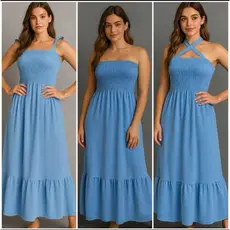 Vestido Longo Alçinha Moda Duna Com Latex