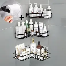 Suporte Prateleira Porta Shampoo Canto e Reto Com Adesivo Organizador - modelo selecionado