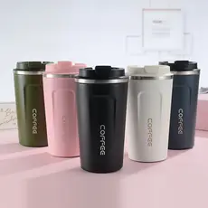 Caneca Copo Café Coffee Isolado Termico de Aço Inoxidável à Prova de Vazamento 510ML