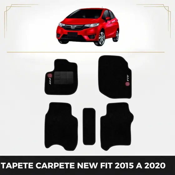 Kit de tapetes 5 peças específico New Fit 2015 16 ... 19 2020 Carpete Preto