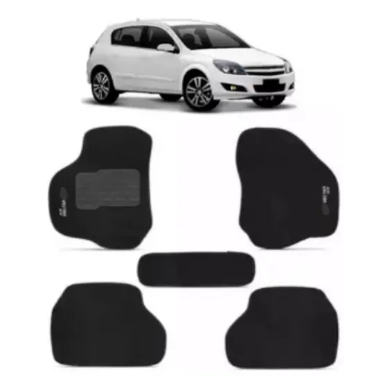 Kit de tapetes 5 peças específico Vectra GT 2007 08 ... 10 2011 Carpete Preto