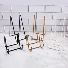 [dddxcebua] 1 Peça Suporte De Exibição De Placa Cavalete De Imagem De Metal Porta-Retratos Decorativa Prato Arte De Mesa