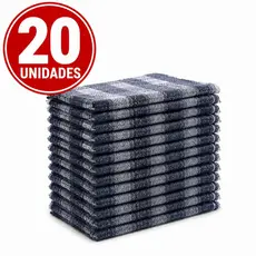Kit 20 Panos de Chão Xadrez  60x40 Alta Absorção Limpeza Pesada