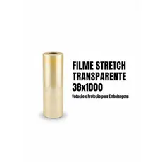 Rolo Bobina Filme Pvc Transparente 38 x1000 metros 4,500kg –Resistência para Embalagens Proteção de Produtos e Alimentos