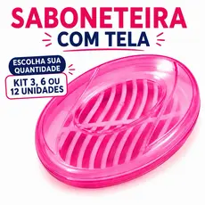 Saboneteira Plástica com tela Cores sortidas