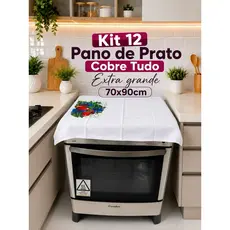 Kit Pano de Prato grande e grosso Cobre Tudo gigante Extra Grande 70x90 100% Algodão Estampas Variadas