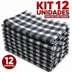 Kit Pano de Chao Xadrez Extra Grande 50x70cm