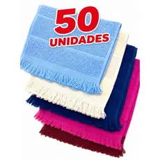 Toalha Social de Boca Mão Escolar Algodão Cores Sortidas 35x20cm