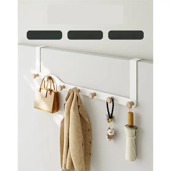 Atrás dos ganchos de porta organizador de porta ganchos de pendurar para roupas organizador de quarto sem perfuração