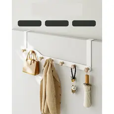 Atrás dos ganchos de porta organizador de porta ganchos de pendurar para roupas organizador de quarto sem perfuração