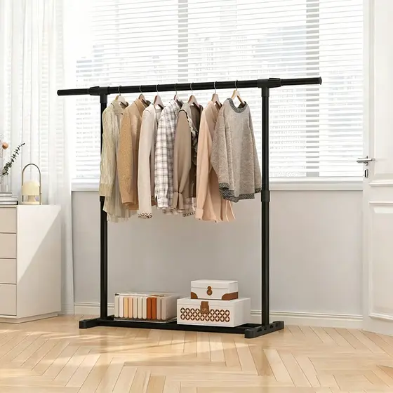 Cabide de roupas de poste Duas camadas， cabideiro de secagem de roupas para serviços pesados cabide de chão para varanda