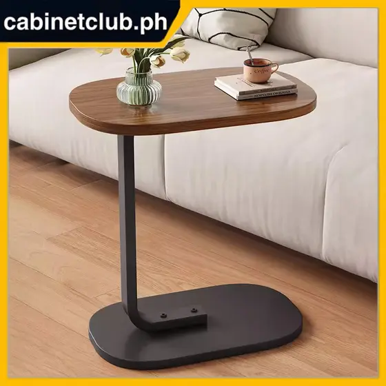 Mesa lateral moderna para sala de estar e quarto - Mesa de centro pequena de madeira com base e mesa lateral