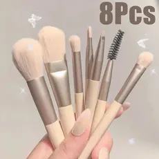 1-4 kits de 8 Pincéis Conjunto de pincéis de maquiagem para base, blush e sombra