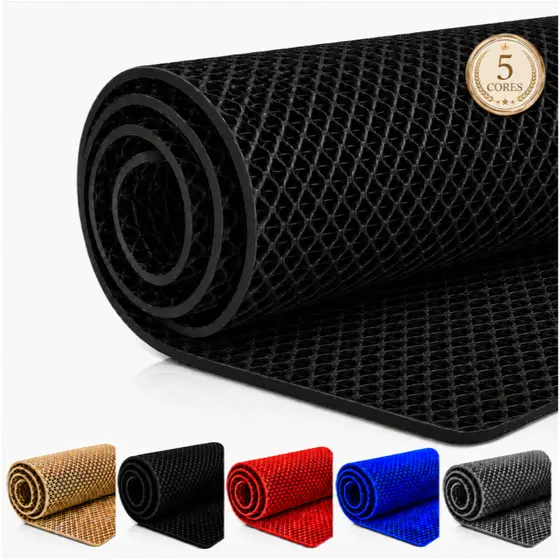 Tapete Piso Antiderrapante PVC Vazado p/ Banheiro Box Área Úmida 60x80cm Preto Bege Cinza Azul