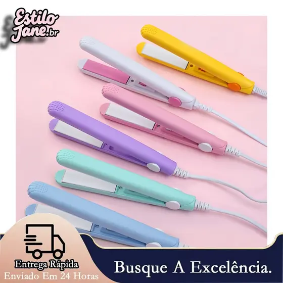 Mini Chapinha Prancha De Cabelo Pequena Portátil Chapinha Profissional Com Case Transporte Bivolt