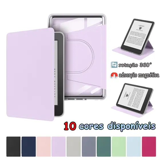 Capa Giratório Magnética Para Kindle 11ª/12ª Geração - 6 Polegadas C2V2L3/RS23CV (2022/2024)